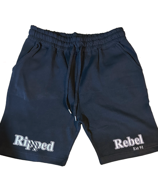 Black Ripped Rebel Shorts